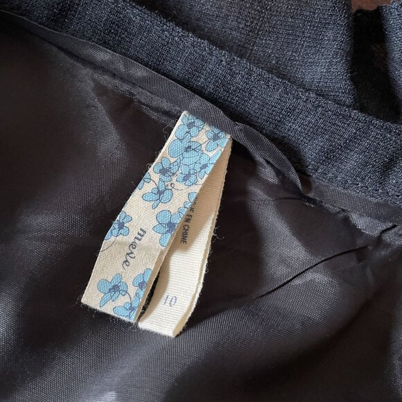 VTG Anthropologie Maeve Twee Mod Gray Dress SZ 10 Wool 2000's Indie Dress - Picture 6 of 10